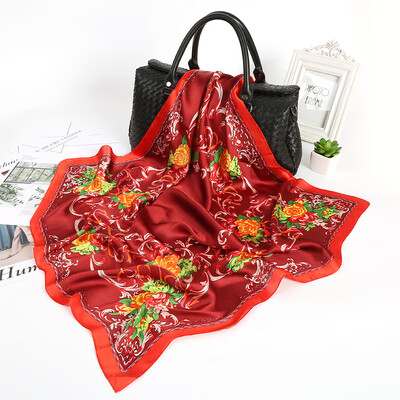 

Korean version of autumn&winter wild scarf dual-use shawl womens bib wild fashion printing silk scarves sunscreen