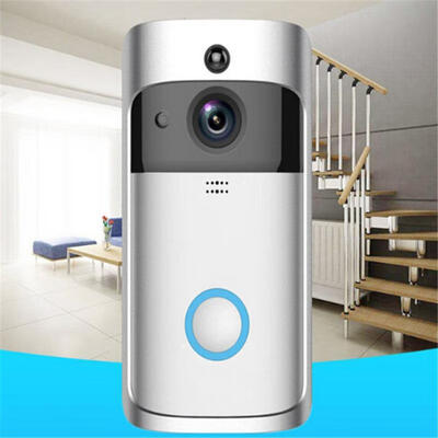 

Wireless Video Doorbell Remote Surveillance Camera Mobile Phone Smart WIFI HD Free Punching Cat Eye