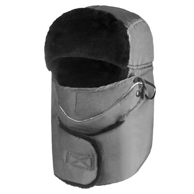 

Men Women Warm Trooper Hat Warm Winter Hat Ear Flap Chin Strap Neck Warmer Windproof Trapper Hat