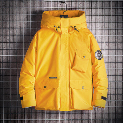 

Toponeto New Fashion Mens Winter Casual Solid color Hooded Warm Cotton Clothing Coat