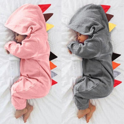 

Infant Baby Boy Girl Dinosaur Hooded Coverall Jumpsuit Romper Clothes