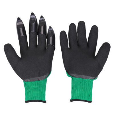

1 Pair Garden Gloves 4 Left Hand Claw Fingertip ABS Gloves for Digging