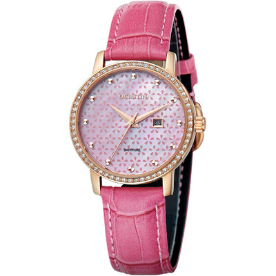 

Augustus OCHSTIN new pearl shell printing dial imported movement steel calendar waterproof female watch