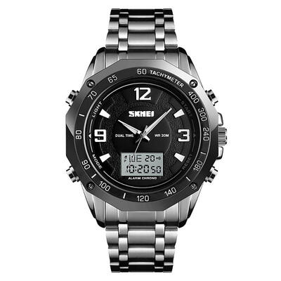 

SKMEI 1504 Mens Stainless Steel Watch Analog And Digital Business Watch