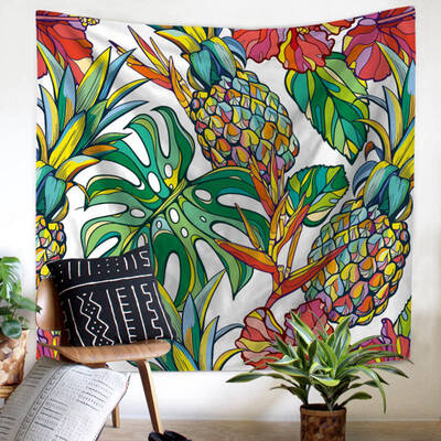 

Nordic pineapple multifunctional tapestry wall mount beach towel Living room bedroom dorm decoration