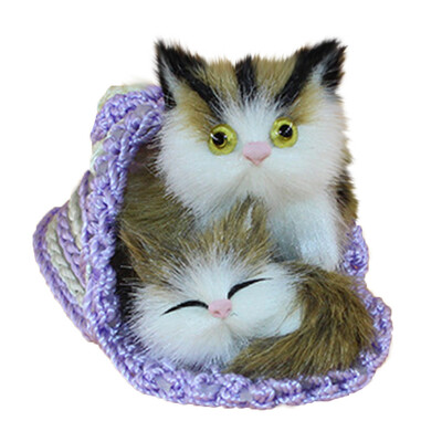 

Siaonvr Cute Toys Cute Plush 2 Cats Soft Toys Doll Lifelike Simulation Gifts for Kids En