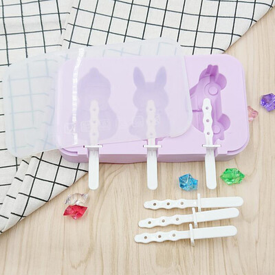 

Toponeto Ice Cream Mold With Lid Popsicle Mold Car Rabbit Snowman