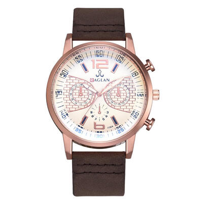 

Casual Novelty Analog Quartz Watches Men Leather Strap Big Dial Wristwatch