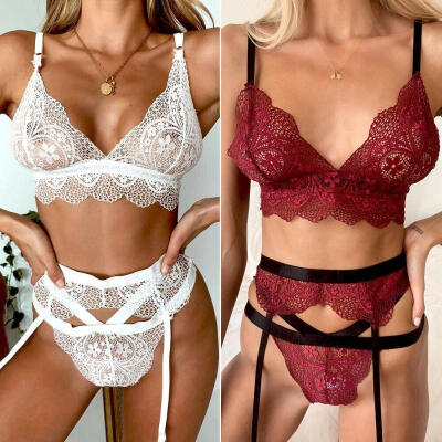 

Women Sexy Sissy Lace Lingerie set Babydoll G-String Thong Underwear Nightwear