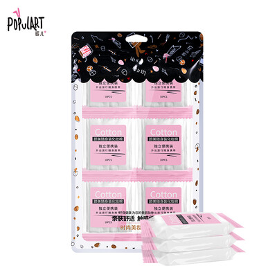 

ularulart individually wrapped cotton pad 1010 wet&dry non-sticking portable cleansing cotton