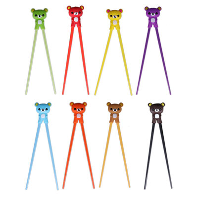 

Silica gel Cartoon Bear Top Learning Chopsticks Kids Training Eatting Assistence Tool