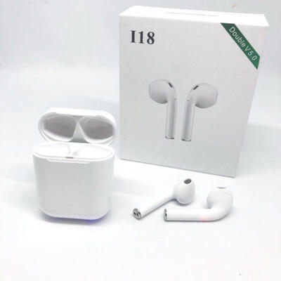 

I18 Bluetooth 50 Wireless Earphones TWS Water Resistant Stereo Touch Control Sport Earbuds With Mic Charging Case
