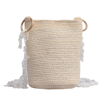 

Women Straw Crossbody Bags Fashion Casual Lace Shoulder Strap Beach Bags