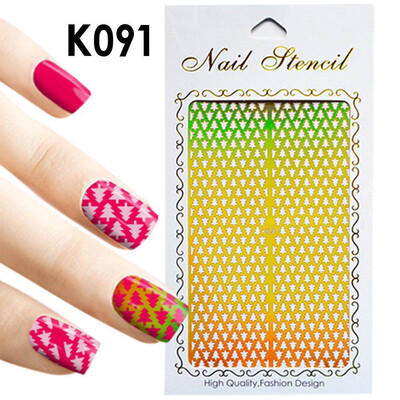 

〖Follure〗1Pc Irregular Hollow Nail Art Vinyls Stencil Stickers Manicure