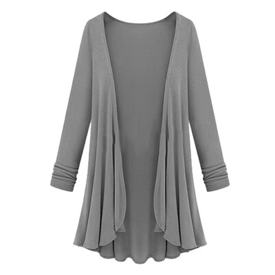 

Toponeto Womens Casual Open Front Long Sleeve Lightweight Cardigan Coat