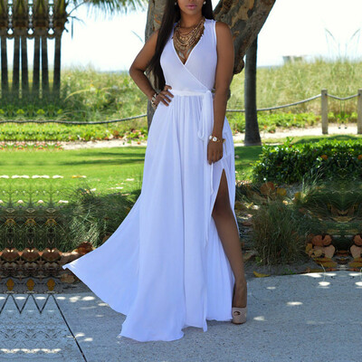 

Womens Floral V-Neck Sexy Long Dress Ladies Maxi Holiday Summer BOHO Dresses