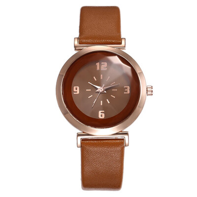 

Hot Korean Arabic Numerals Ladies Watch Wristwatches Leather Quartz Wristwatch Clock Mechanism Stainless Steel Kol Saati