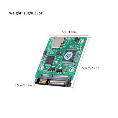 

Micro SD TF Card to 22pin SATA Adapter Card 25" HDD Enclosure TF Cards to SATA for Laptop&Desktop