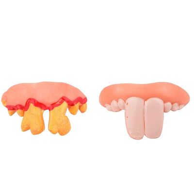 

Tailored Hallowmas Tricks Toy Replica Disgust Ugly Denture False Rotten Teeth model Tooth
