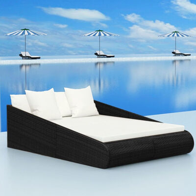 

Garden Bed Black 791"x547" Poly Rattan