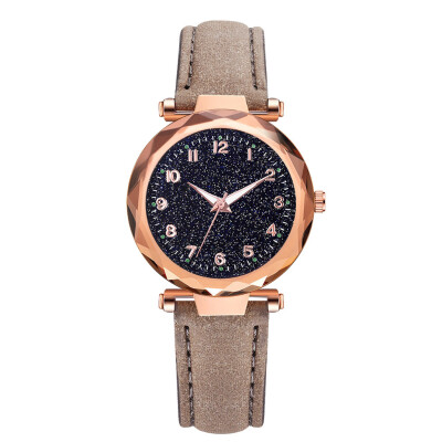 

Simple casual ladies watch starry digital scale ladies watch