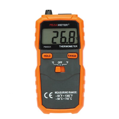 

PEAKMETER PM6501 LCD Screen -50℃ 750℃ -58℉1382℉ K Type Data Hold Digital Thermometer