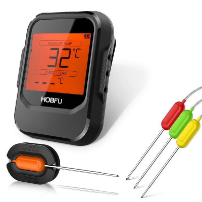 

BT40 Wireless Digital BBQ Thermometer Temperature Setting Function Food Cooking Tool with 6 Probes