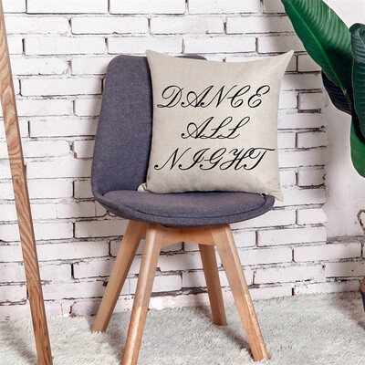 

〖Follure〗Home Cushion Cover Dance All Night Sleep All Day Throw Pillowcase Pillow Covers