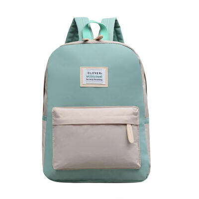 

Women Canvas Hit Color Backpack Large Capacity Shoulder Travel School Bags