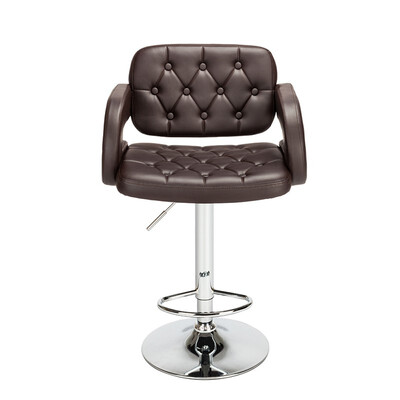 

Set of 2 PU Leather Swivel Bar Stools Hydraulic Pub Chair Adjustable Coffee New