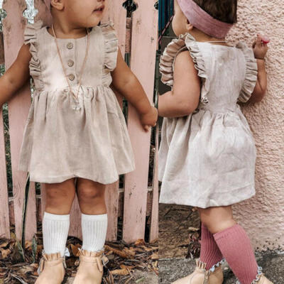 

UK Canis Newborn Infant Baby Girls Casual Princess Party Dress Sundress Clothes
