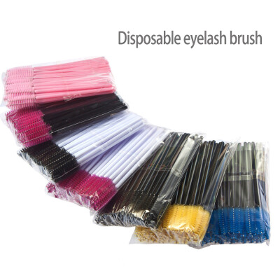 

50pcslot Cosmetic Applicators Spooler Lash Extension Disposable Eyelash Brush Mascara Wands Silicone