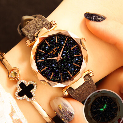 

Watch female watch student Korean version of the simple leisure star with the same paragraph waterproof ins Harajuku College