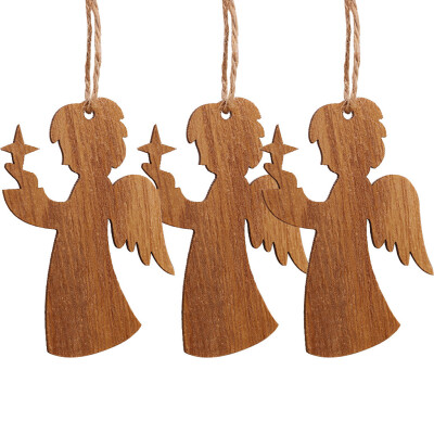 

Siaonvr 3PC Christmas Snowflakes Wooden Pendants Xmas Tree Ornaments Home Hanging Decor