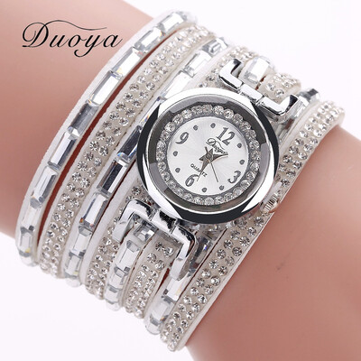 

Womens bracelet watch fashion womens full of rhinestones around the fashion watch duoya brand temperament watch