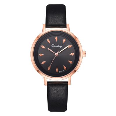 

Popular solid color student watch Korean casual simple PU leather ladies watch