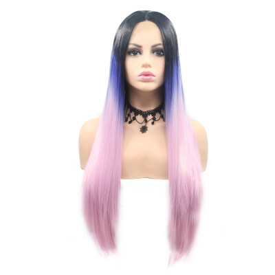 

Dolago Long Straight Synthetic Lace Front Wig Heat Resistant For Black Women