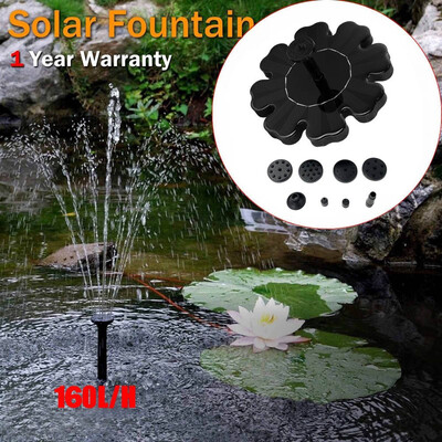 

〖Follure〗Outdoor Solar Powered Bird Bath Water Fountain Pump For Pool Garden Aquarium