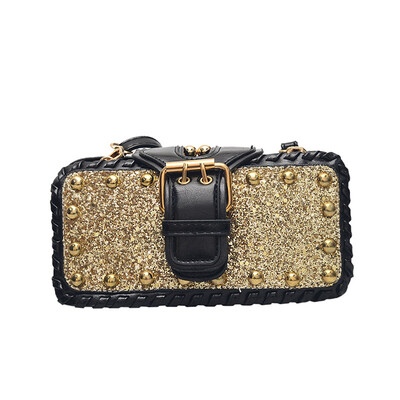 

Tailored Fashion Bling Crossbody Bag For Women Small Rivet Handbag Sequins Shoulder Bag