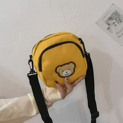 

Tailored Female New Cartoon Canvas Bag Shoulder Bag Casual Fabric Student Messenger Bag