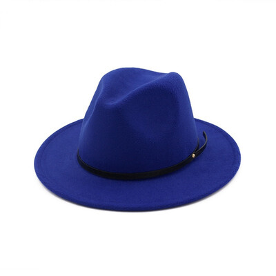 

Womens Wool Felt Outback Hat Panama Hat Wide Brim Women Belt Buckle Fedora Hats
