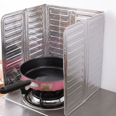 

Kitchen Stove Deflector Insulation Grease Film Oil Block Splash Hot Bake Plate Deflector Foil Paper