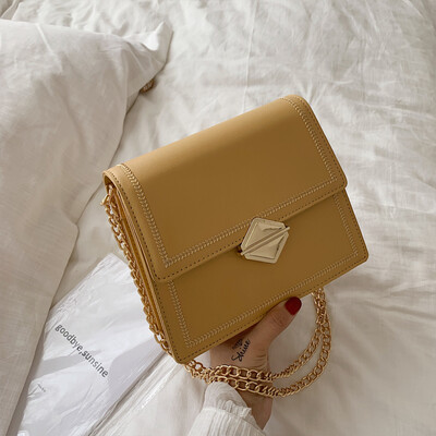

North bag chic women 2019 new wave Korean Joker fashion shoulder bag Western style chain slung small square bag