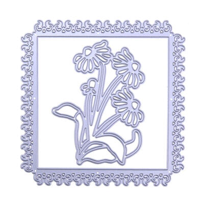 

2pcs Square Frame DIY Cutting Dies Stencils Scrapbook Embossing Album Gifts