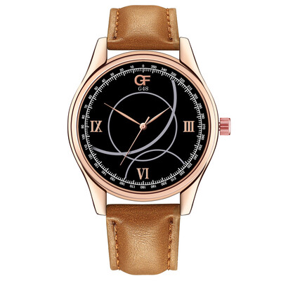 

Gobestart Hot Man Leather Watch Whatever Late Anyway Letter Watches New Pointer glow