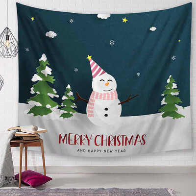 

Siaonvr Christmas Tapestry Santa Print Wall Hanging Tapestry Art Home Decor