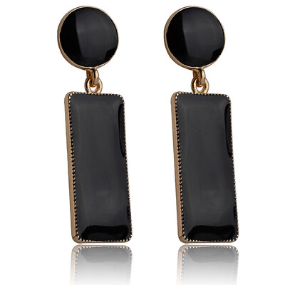 

Retro Long Fringing Earring Fashion Black Blue Green Yellow Enamel Drop Dangle Drop Earrings Jewelry Accessory For Women