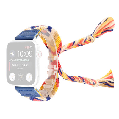 

〖Follure〗Ethnic style Canvas Weave Watch Band Wrist Strap For Apple Watch Series 4 40MM