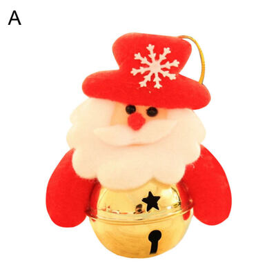 

Santa ClausSnowmanElk Doll Christmas Tree Pendant Bell Holiday New Year Decor