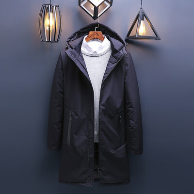 

ZHUO DENG NU Mens Mid-length Jacket Slim Fit Hoodie